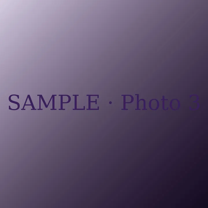 Sample photo 3, a purple placeholder image